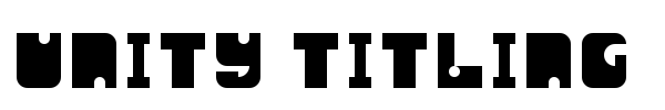 Unity Titling font