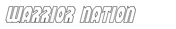 Warrior Nation font