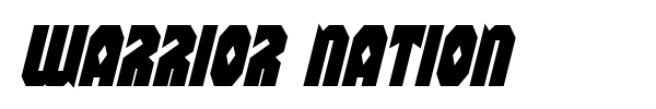 Warrior Nation font preview