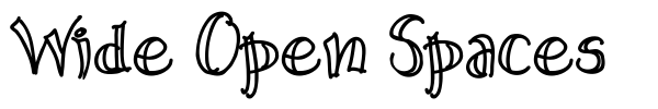 Wide Open Spaces font