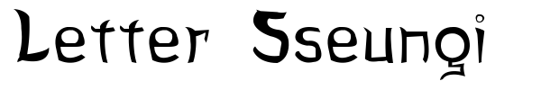 Letter Sseungi font