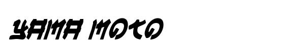 Yama Moto font preview