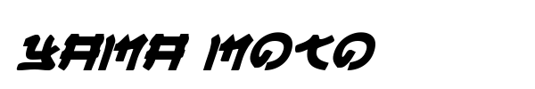 Yama Moto font preview