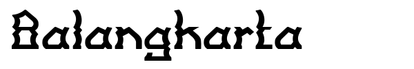 Balangkarta font