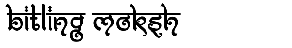 Bitling Moksh font