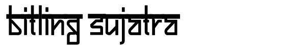 Bitling Sujatra font preview