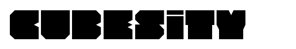 Cubesity font
