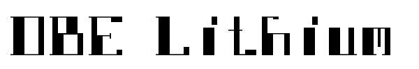 DBE Lithium font