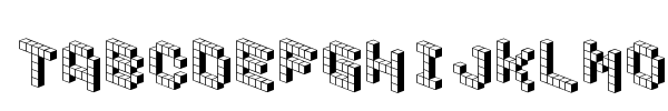 Demon Cubic Block Font font preview