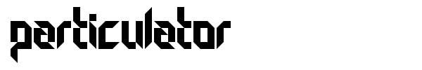 Particulator font preview