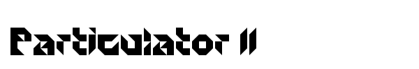 Particulator II font