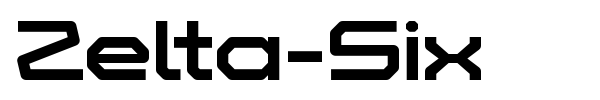 Zelta-Six font