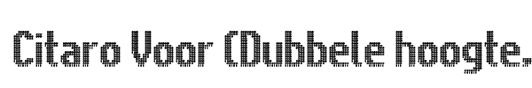 Citaro Voor (Dubbele hoogte, breed) font preview