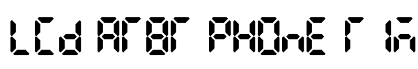 LCD AT&T Phone Time/Date font