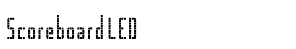 Scoreboard LED font preview