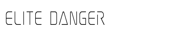 Elite Danger font preview