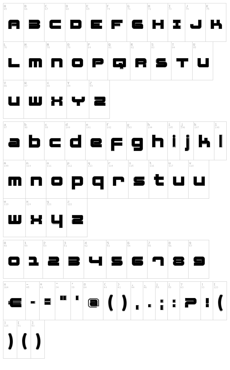 Fatsans font map