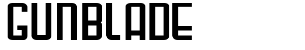 Gunblade font