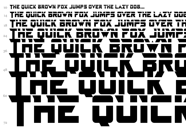 Just In The Firestorm font waterfall