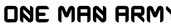 One Man Army font