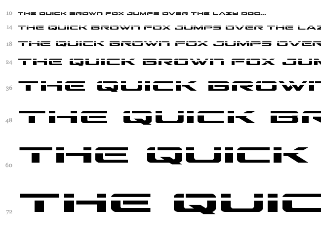 Outrider font waterfall