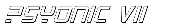 PsYonic VII font preview