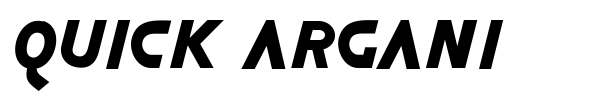 Quick Argani font