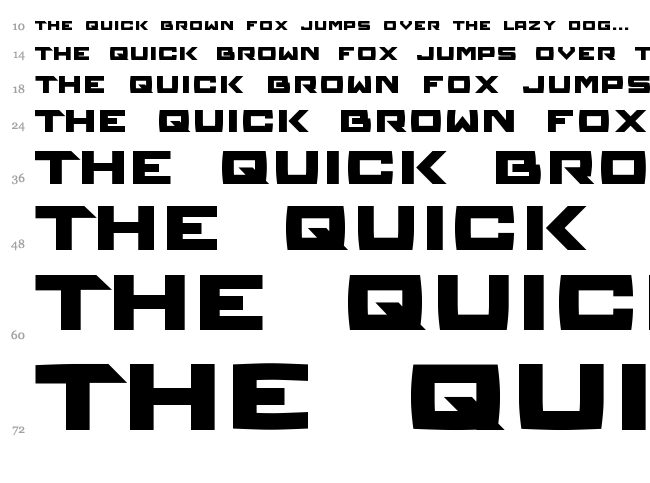 Reconstruct font waterfall