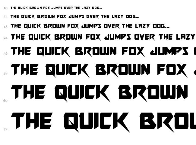 Skirmisher font waterfall