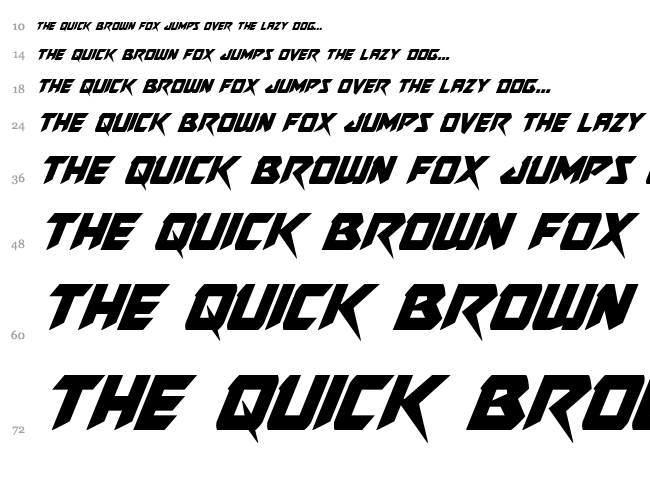 Skirmisher font waterfall