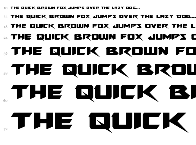 Skirmisher font waterfall