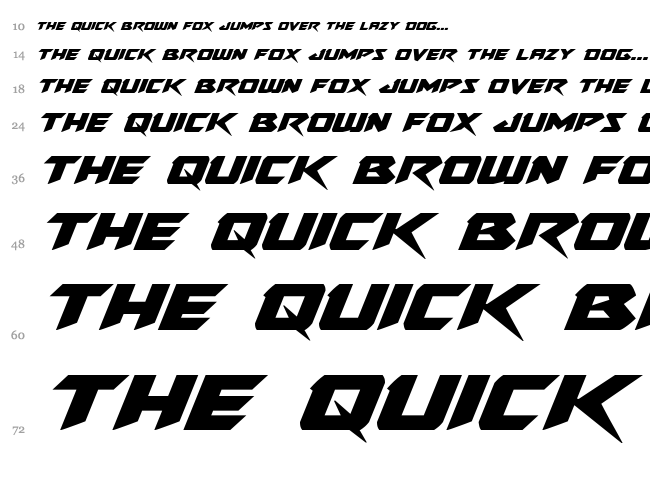 Skirmisher font waterfall