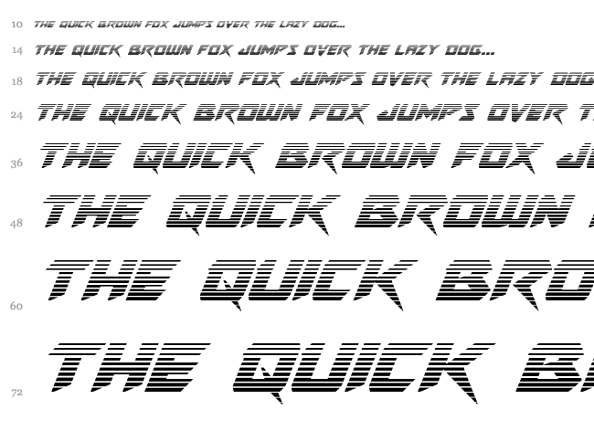 Skirmisher font waterfall