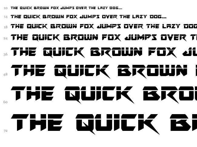 Skirmisher font waterfall