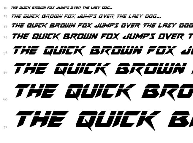 Skirmisher font waterfall