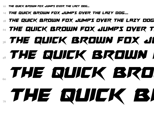 Skirmisher font waterfall