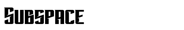 Subspace font