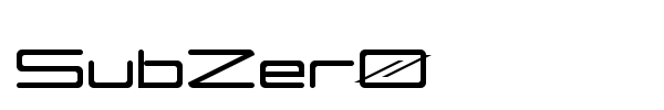 SubZer0 font preview