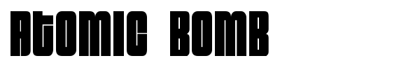 Atomic Bomb font