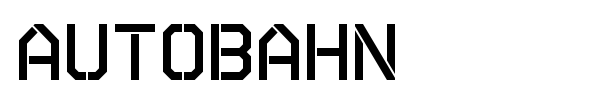 Autobahn font