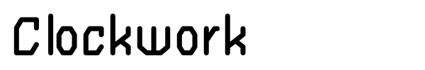 Clockwork font