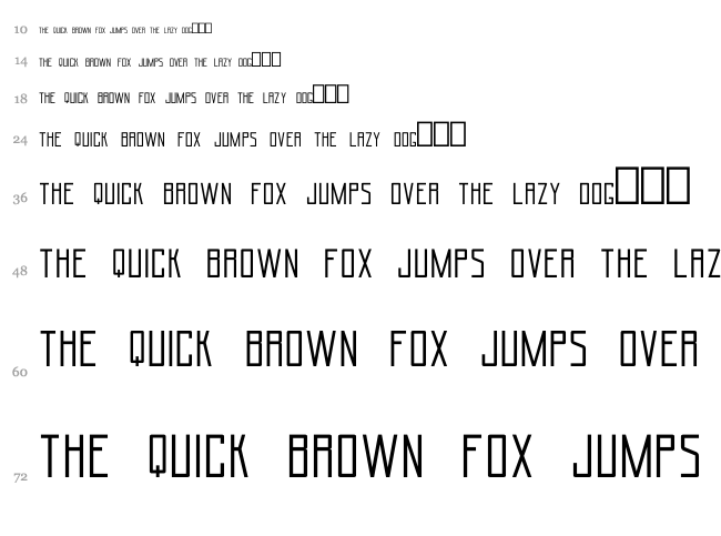 Cosmos font waterfall