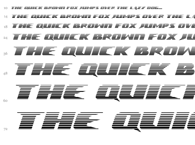 Crime Syndicate font waterfall