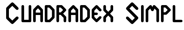 Cuadradex Simple ST font