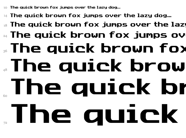 Data Sun font waterfall