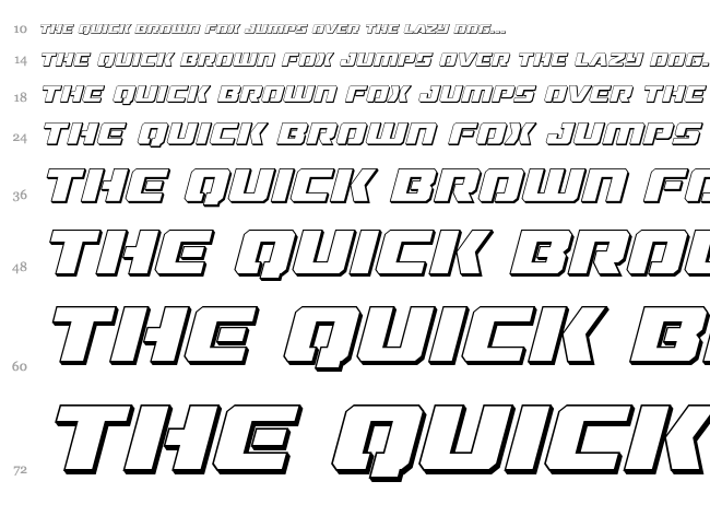Drone Tracker font waterfall