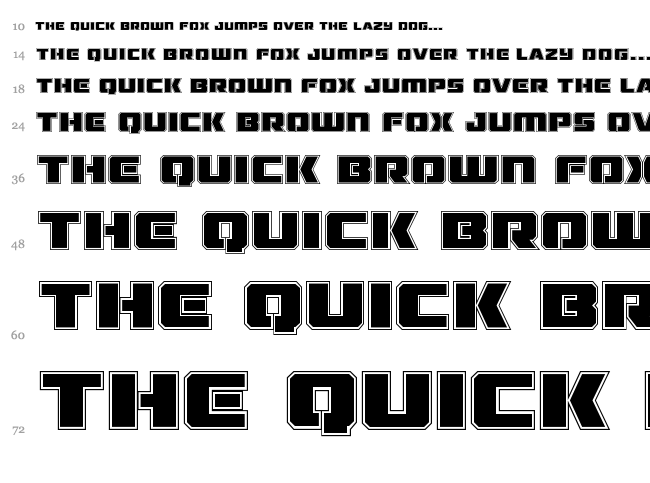 Drone Tracker font waterfall