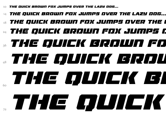 Drone Tracker font waterfall