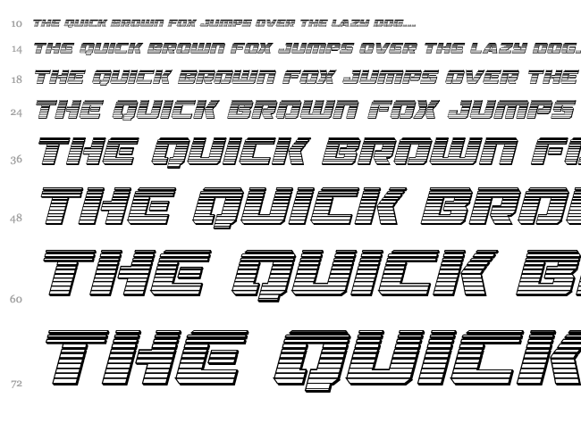 Drone Tracker font waterfall