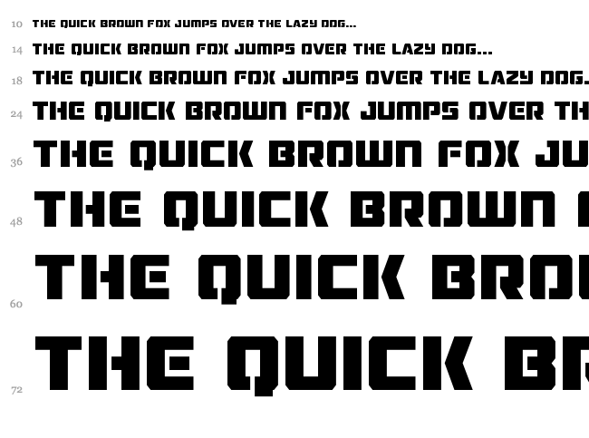 Drone Tracker font waterfall
